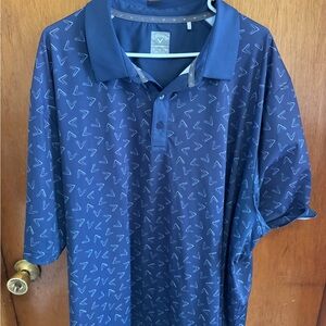 Callaway Men's Navy Patterned Polo Shirt